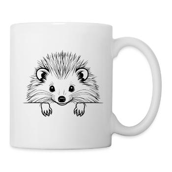 Animal hérisson Symbole de Compagnie - Mug blanc - blanc - Droite