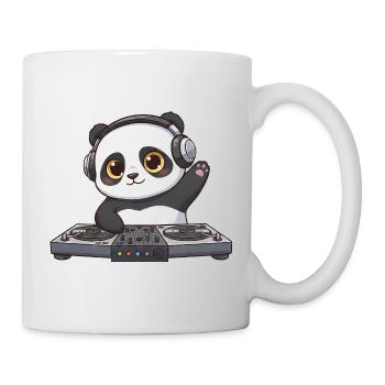 Panda DJ Dancing Techno Music DJ Party - Mug - white - Right