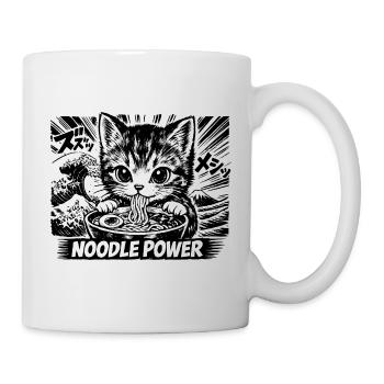 Kawaii Neko Ramen Cat Noodle Anime - Mug - white - Right