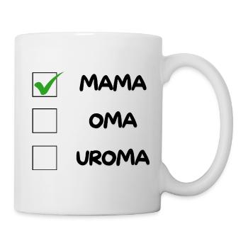 Liste de contrôle MAMA - Mug blanc - blanc - Droite