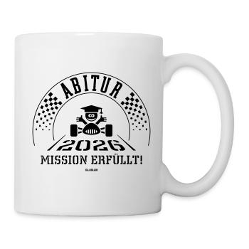 Abitur 2026 – Mission Erfüllt (Zieleinfahrt / B) - Tasse - Weiß - Rechts