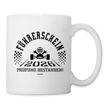 Driving licence 2026 – driving test passed! (Black) - Mug - white - Right