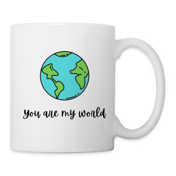 Du bist meine Welt. - Tasse - Weiß - Rechts