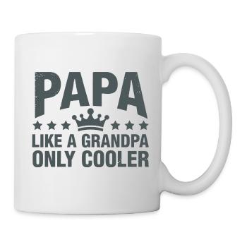 Papa Like a Grandpa, Only Cooler - Mug - white - Right