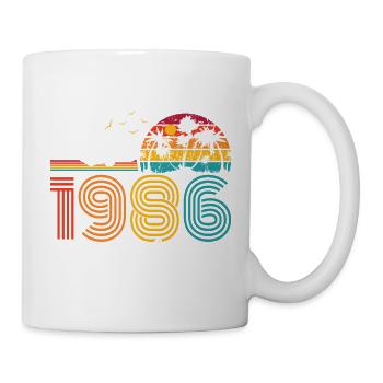 Vintage 1980s Limited Edition - Tasse - Weiß - Rechts