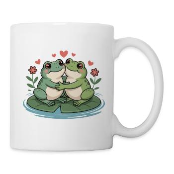Couple grenouilles pour la Saint-Valentin - Mug blanc - blanc - Droite
