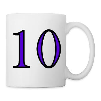 10. 10 YEARS. 10th ANNIVERSARY. 10 YEAR ANNIVERSARY. - Mug - white - Right
