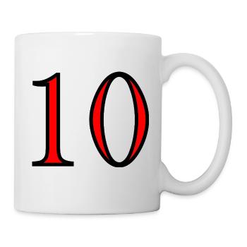 10. 10 YEARS. 10th ANNIVERSARY. 10 YEAR ANNIVERSARY. - Mug - white - Right