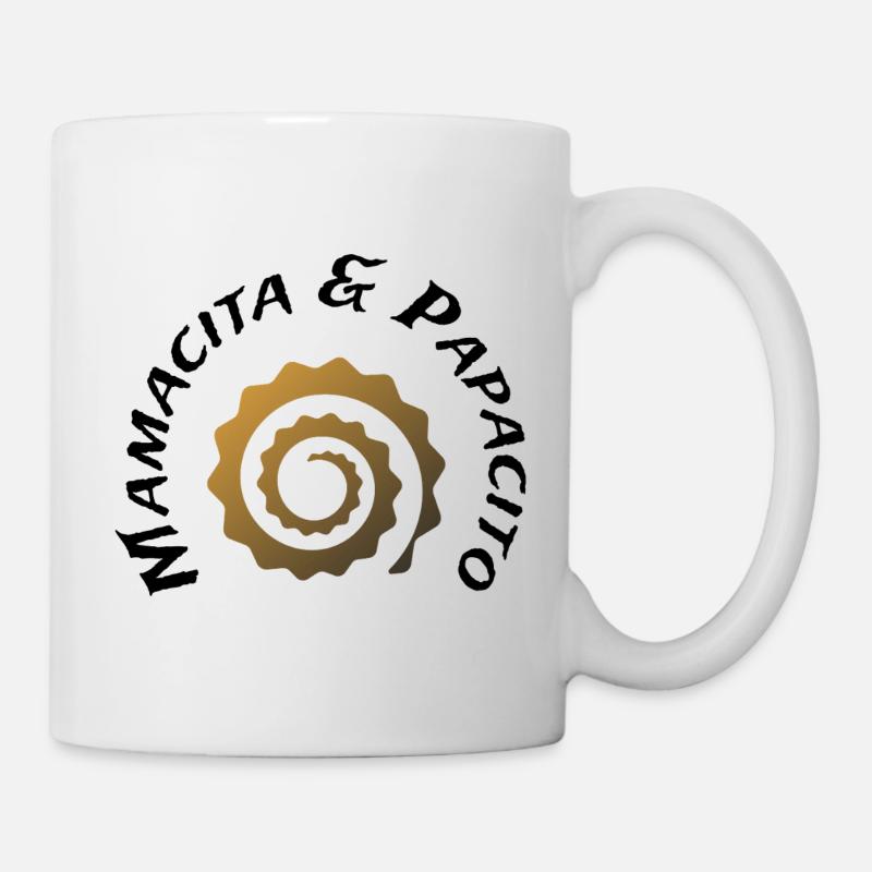 Logo de l’engrenage doré en spirale - Mug blanc - blanc