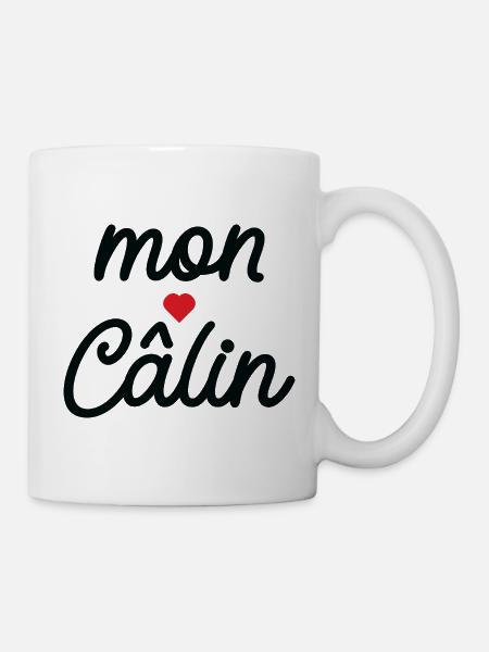 Mein Umarmungsskript Rotes Herz - Tasse - Weiß
