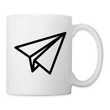 Papierflieger Flugzeug - Tasse - Weiß - Rechts