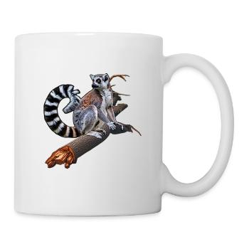 Ring-tailed lemurs - Mug - white - Right