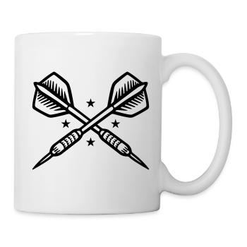 Dartpfeile Symbol - Tasse - Weiß - Rechts