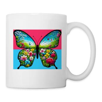 Schmetterling - Tasse - Weiß - Rechts