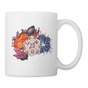 RPG Tabletop D20 Dice Gift Magician - Mug - white - Right