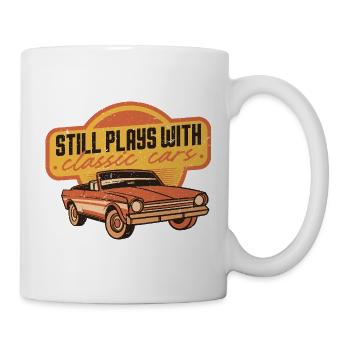 Classic Car Collector Still Plays With Classic Cars - Mug - white - Right