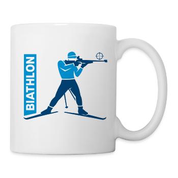 Cadeau de Biathlon Passion Lover - Mug blanc - blanc - Droite