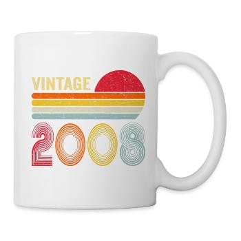 18 Year Old Gifts Vintage 2008 18th Birthday - Tasse - Weiß - Rechts