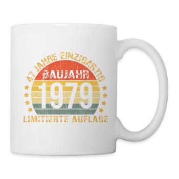 1979 Geburtstag Dekoration Lustig 47. Geburtstag - Tasse - Weiß - Rechts