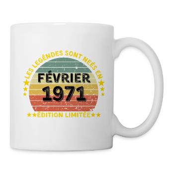 Legends born February 1971 limited edition - Mug - white - Right