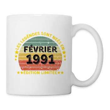 Legends born February 1991 limited edition - Mug - white - Right