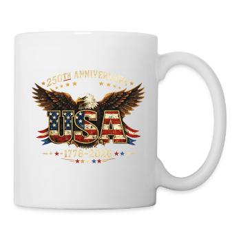 250-jähriges Jubiläum USA 1776-2026 Eagle 4. Juli - Tasse - Weiß - Rechts