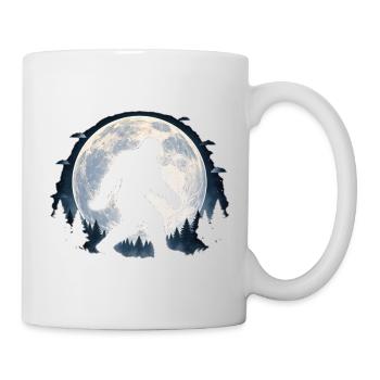 Moonlight Forest Bigfoot Silhouette - Mug - white - Right
