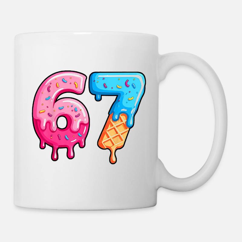 Figures Sweet 6-7 Dessert Font - Mug - white