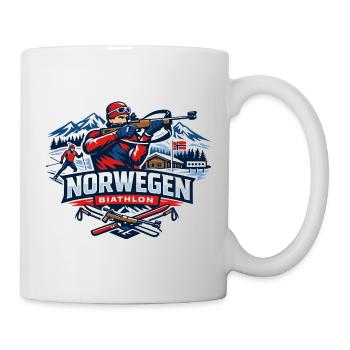 Biathlon Norge Fan de cadeaux Norge - Mug blanc - blanc - Droite