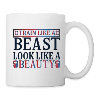Train beast look beauty - Mug - white - Right