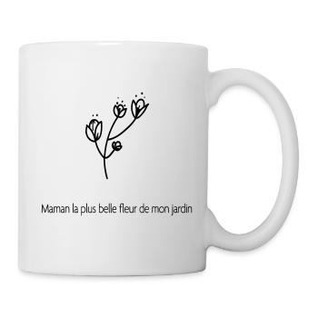 Maman Plus Belle Fleur De Mon Jardin - Mug blanc - blanc - Droite