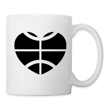 Basketball heart - Mug - white - Right