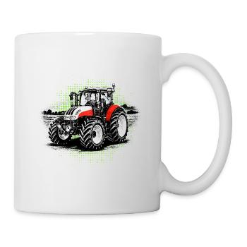 Red Tractor – Halftone Motif Steyr Farm - Mug - white - Right