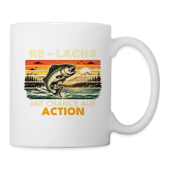 Fishing Gift Man Angler Dad Re Salmon - Mug - white - Right