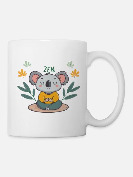 Koala-Zen-Meditation - Tasse - Weiß