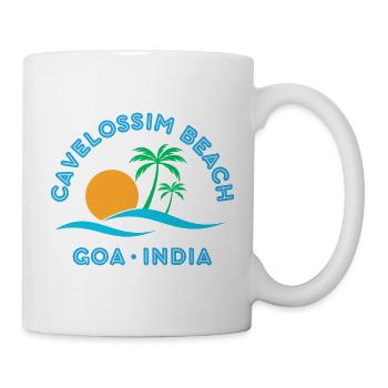 Goa Beach Sonnenuntergangspalmen - Tasse - Weiß - Rechts