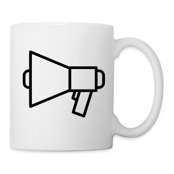 Megaphone Speaker Protest - Mug - white - Right