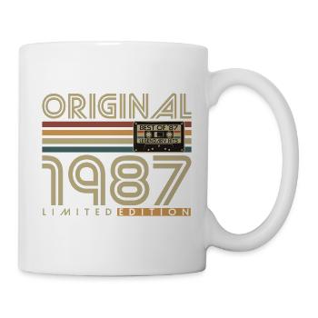 Cadeau rétro original d’anniversaire vintage de 1987 - Mug blanc - blanc - Droite