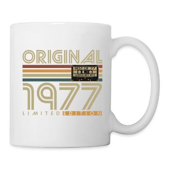 Cadeau d’anniversaire vintage original de 1977 - Mug blanc - blanc - Droite