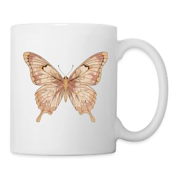Soft Pink Butterfly Art - Mug - white - Right