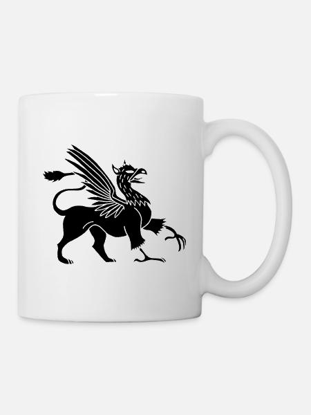 Schwarzer Greif - Tasse - Weiß