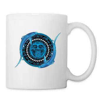 Blue Shark Tiki - Mug blanc - blanc - Droite