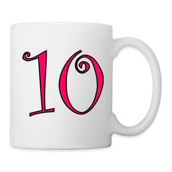 10. 10 YEARS. 10th ANNIVERSARY. 10 YEAR ANNIVERSARY. - Mug - white - Right