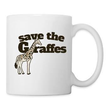 Save the Giraffes Giraffe Art Tee - Mug - white - Right