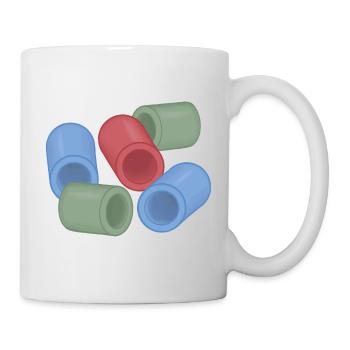 Abstract Color Capsules Ironing Beads - Mug - white - Right