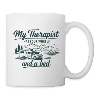 Mon thérapeute a quatre roues | Camper Outdoor - Mug blanc - blanc - Droite