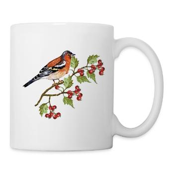 Bunter Vogel - Tasse - Weiß - Rechts