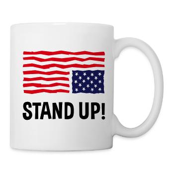 Stand Up (US Flag Upside Down) - Mug - white - Right