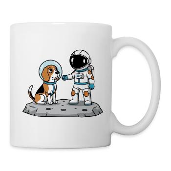 Dog Beagle Astronaut Space Friendship - Mug - white - Right