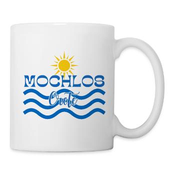 Mochlos Crete Sun & Sea Waves Logo - Mug - white - Right